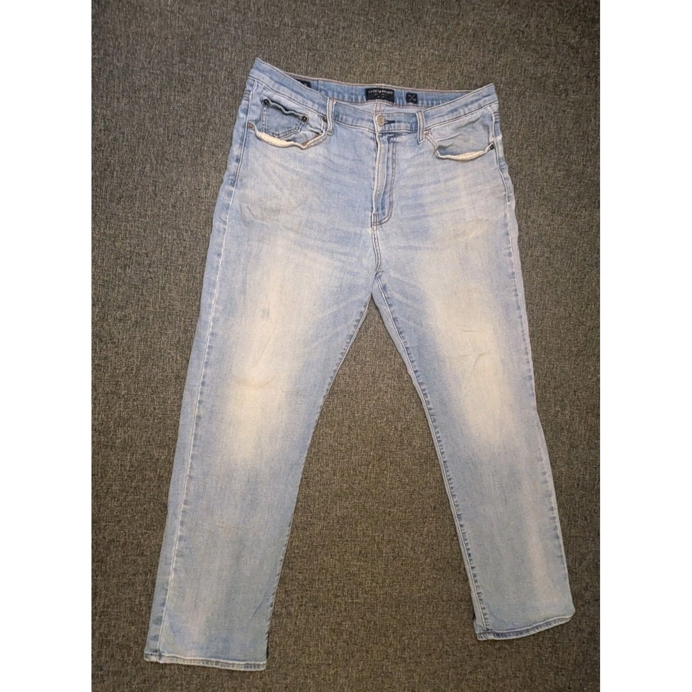 Lucky Brand Jeans Mens 36x30 329 Classic‎ Straight Light Wash Blue Denim Pants